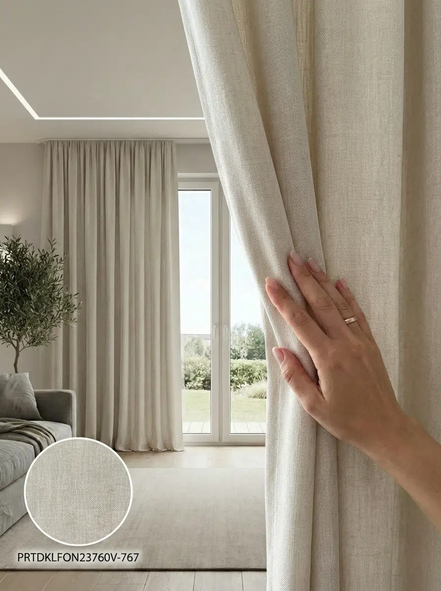 PratikFon Armül Fon Perde 140x260 cm Az Işık Geçiren - BEJ