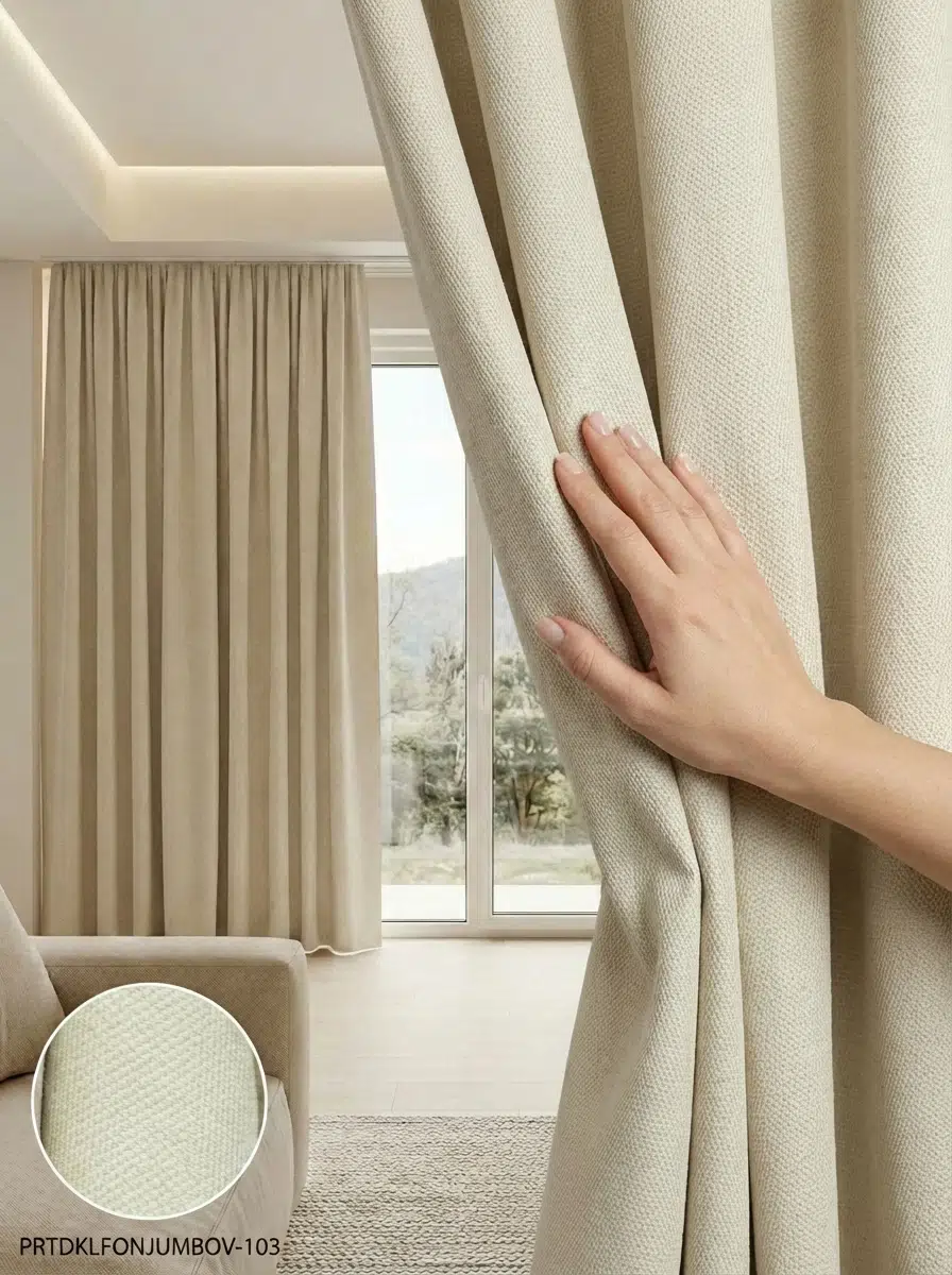 PratikFon Armül Fon Perde 140x260 cm Az Işık Geçiren - KREM