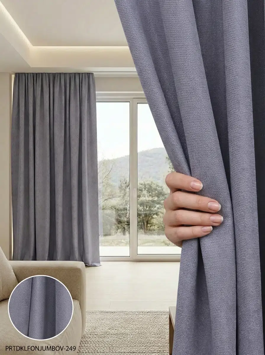 PratikFon Armül Fon Perde 140x260 cm Az Işık Geçiren - ANTRASİT