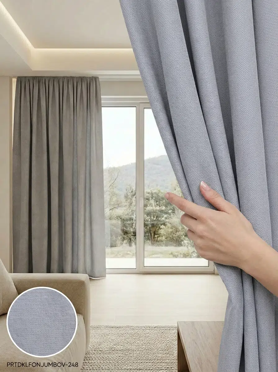 PratikFon Armül Fon Perde 140x260 cm Az Işık Geçiren - GRİ