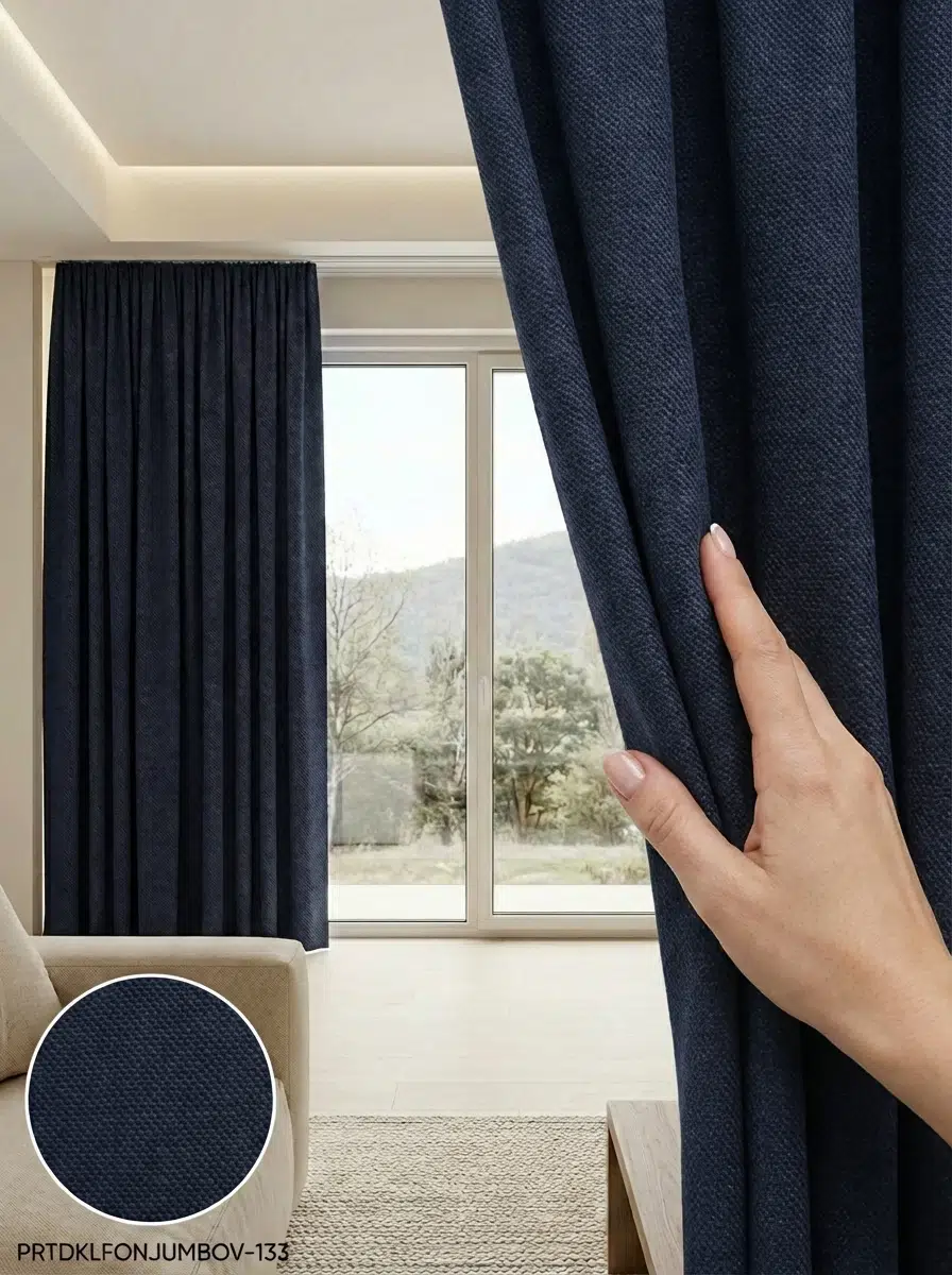 PratikFon Armül Fon Perde 140x260 cm Az Işık Geçiren - SİYAH