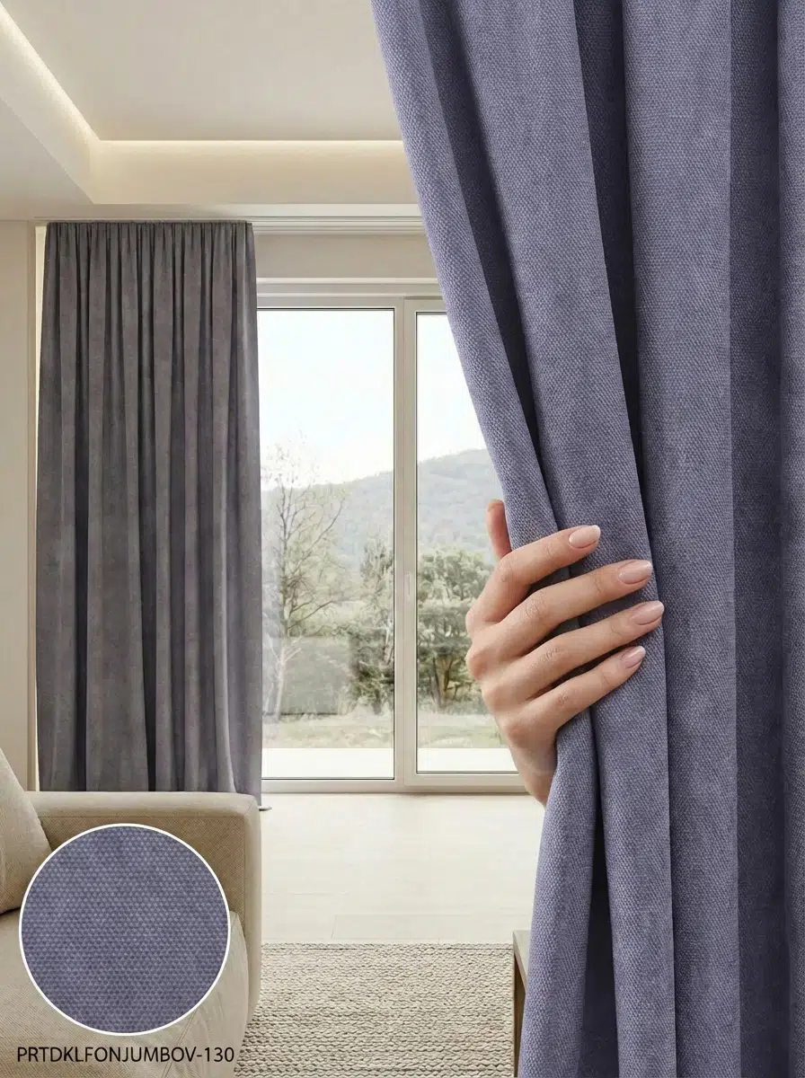 PratikFon Armül Fon Perde 140x260 cm Az Işık Geçiren - KOYU GRİ