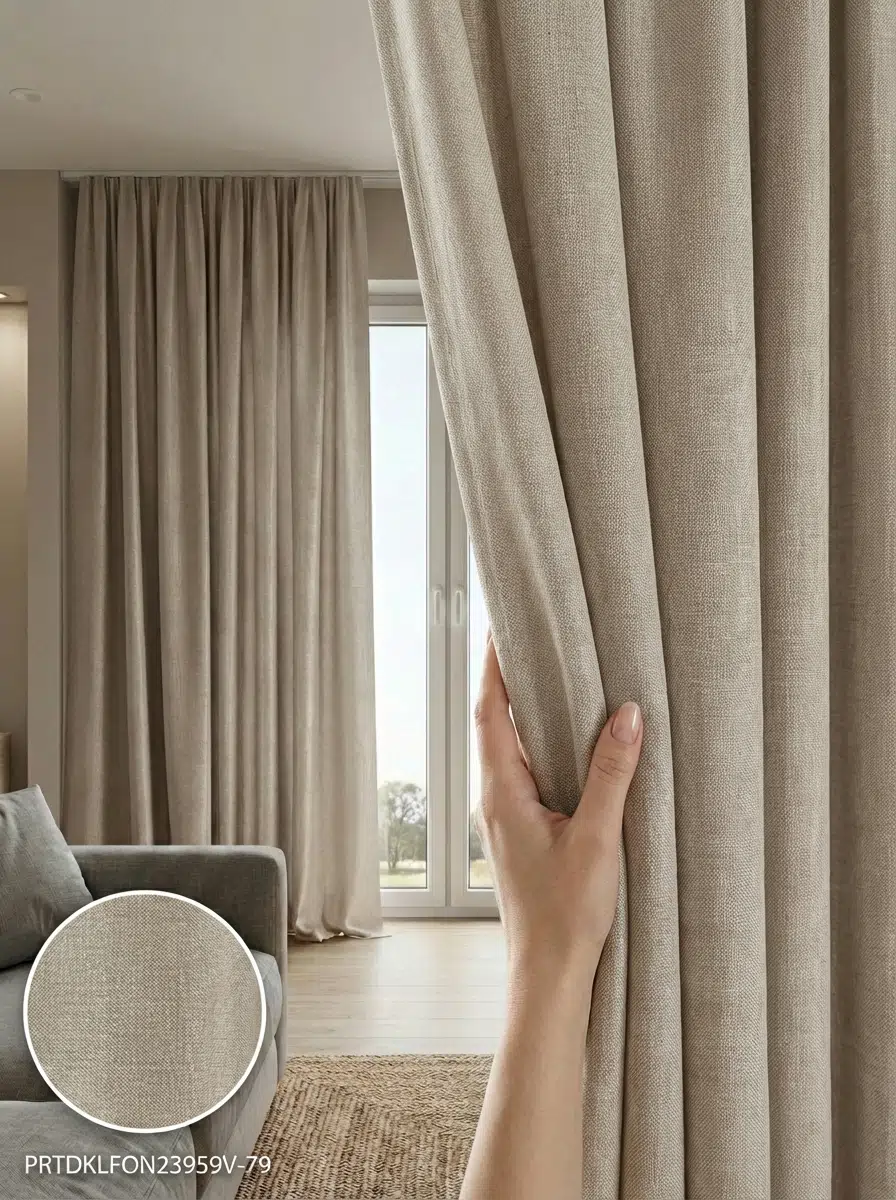 PratikFon Armül Fon Perde 140x260 cm Az Işık Geçirgen - BEJ