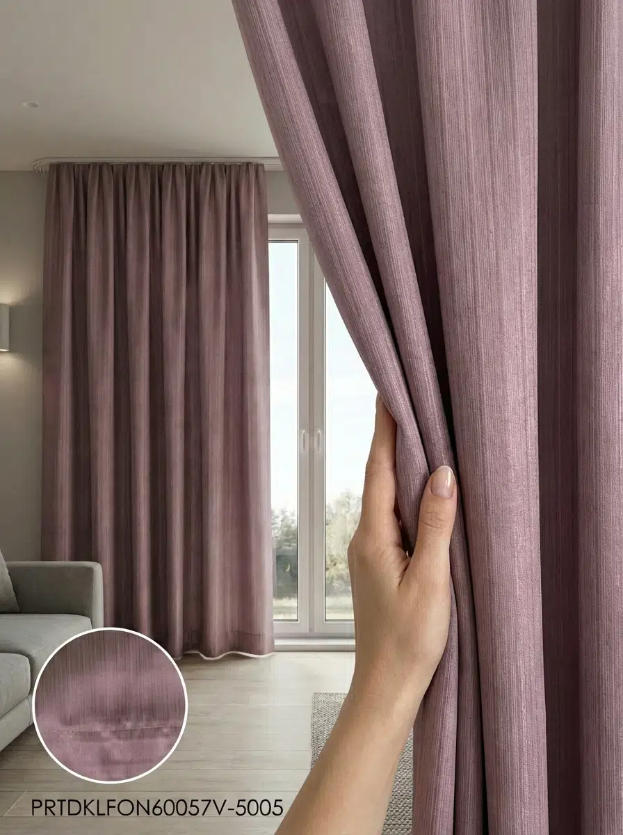 PratikFon Armül Fon Perde 140x260 cm Az Işık Geçirgen - PEMBE