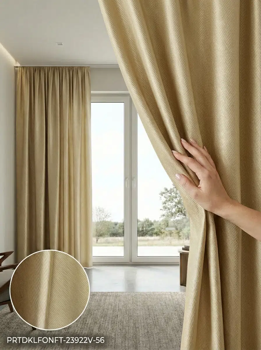 PratikFon Armül Fon Perde 140x260 cm Az Işık Geçirgen - ALTIN