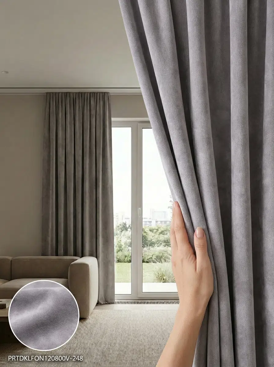 PratikFon Armül Fon Perde 140x260 cm Az Işık Geçirgen Hazır Dikili - GRİ