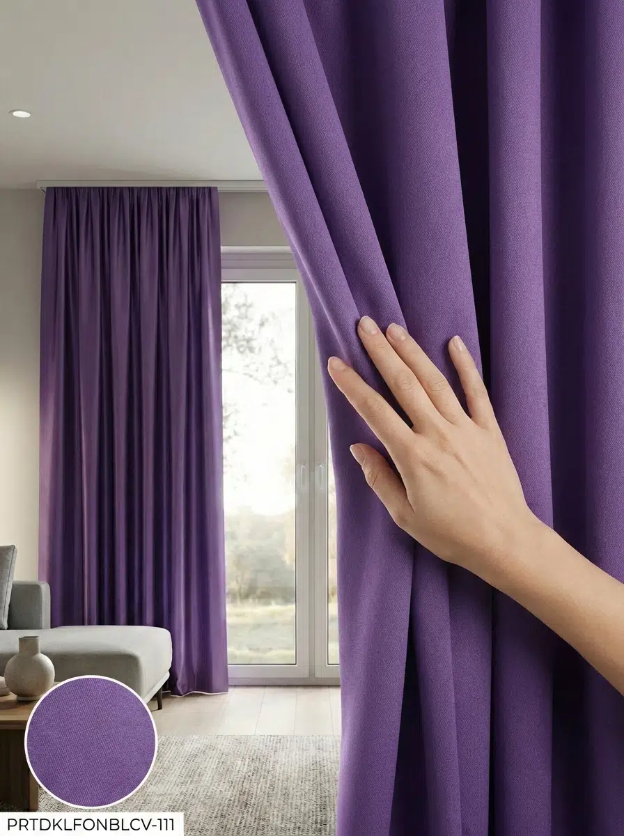 PratikFon Armül Fon Perde 140x260 cm Az Işık Geçirgen Hazır Dikili - MOR