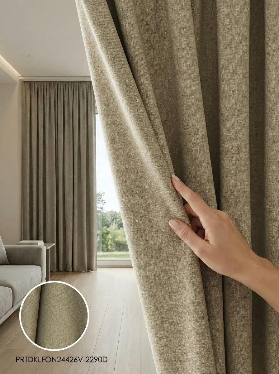 PratikFon Armül Fon Perde 140x260 cm Az Işık Geçirgen Tek Kanat - VİZON