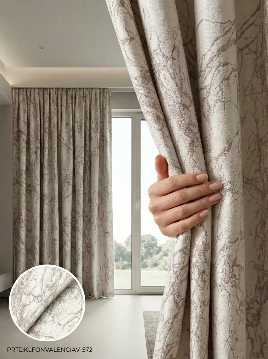 PratikFon Jakar Dokuma Fon Perde 140en260boy cm Hazır Dikili - KREM