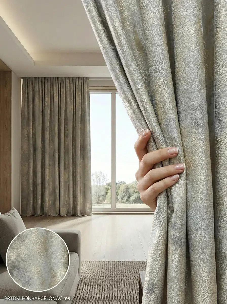 PratikFon Jakar Dokuma Fon Perde 140en260boy cm Hazır Dikili - GRİ