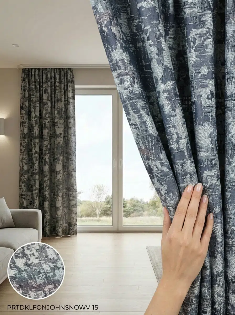 PratikFon Jakar Dokuma Fon Perde 140x260 cm (Az Işık Geçiren) - GRİ