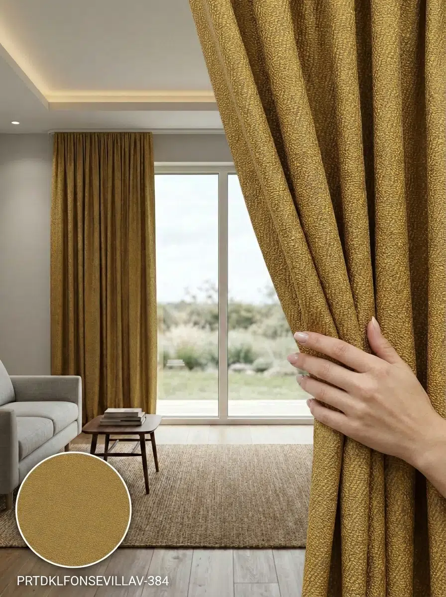 PratikFon Jakar Dokuma Fon Perde 140x260 cm - Az Işık Geçirgen - HARDAL