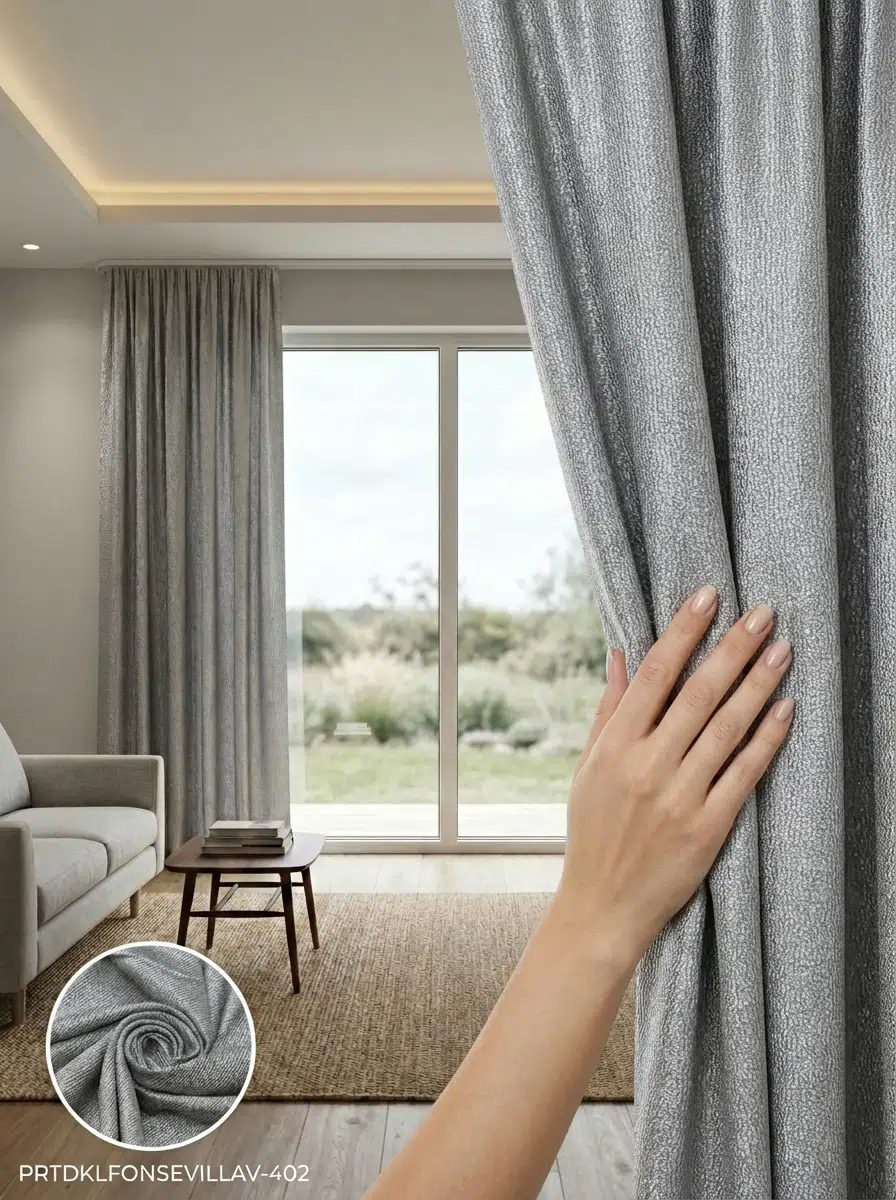 PratikFon Jakar Dokuma Fon Perde 140x260 cm - Az Işık Geçirgen - GRİ