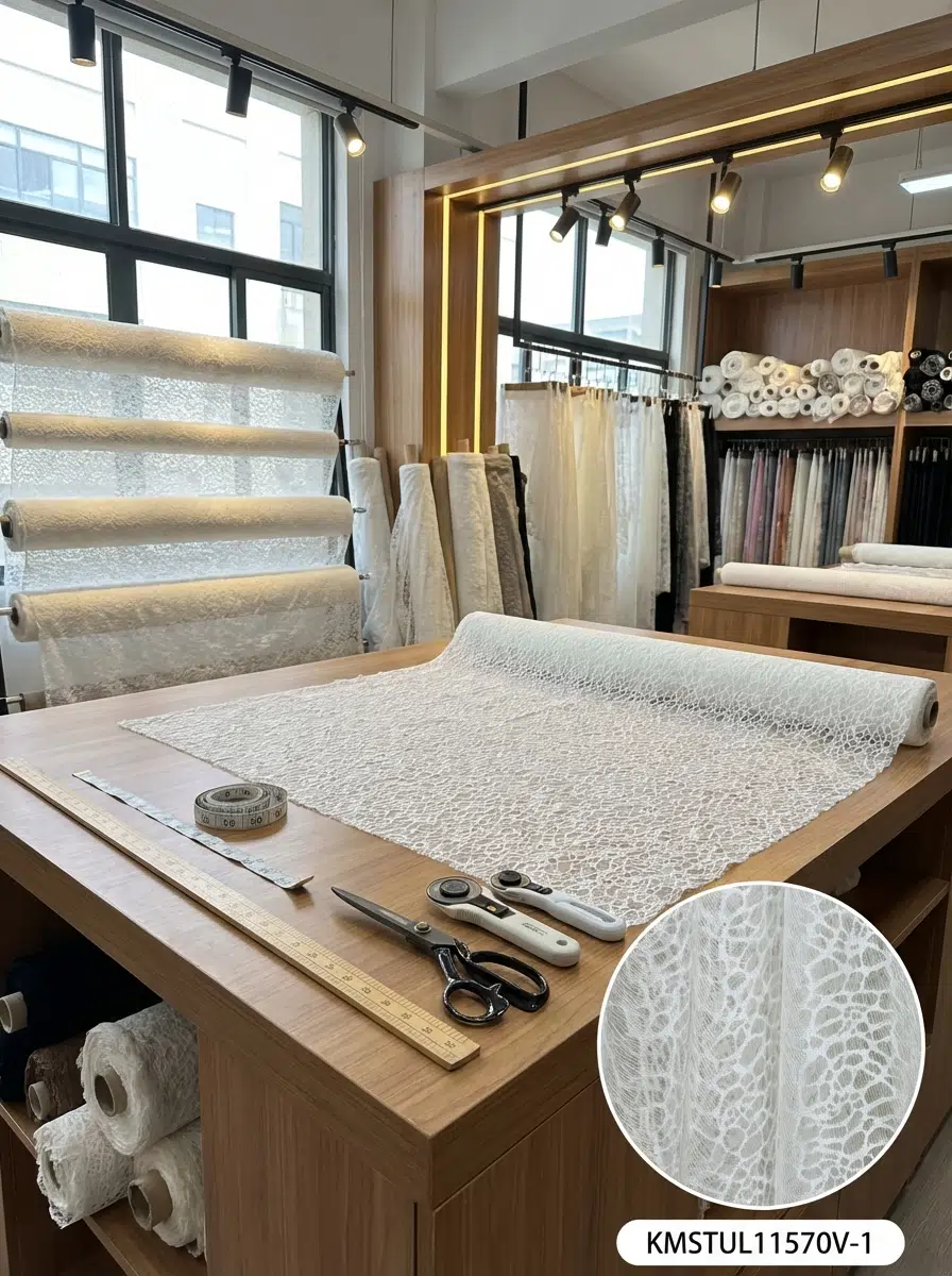 Raşel Örümcek Desen Jakar Tül Perdelik Kumaş 100en300boy