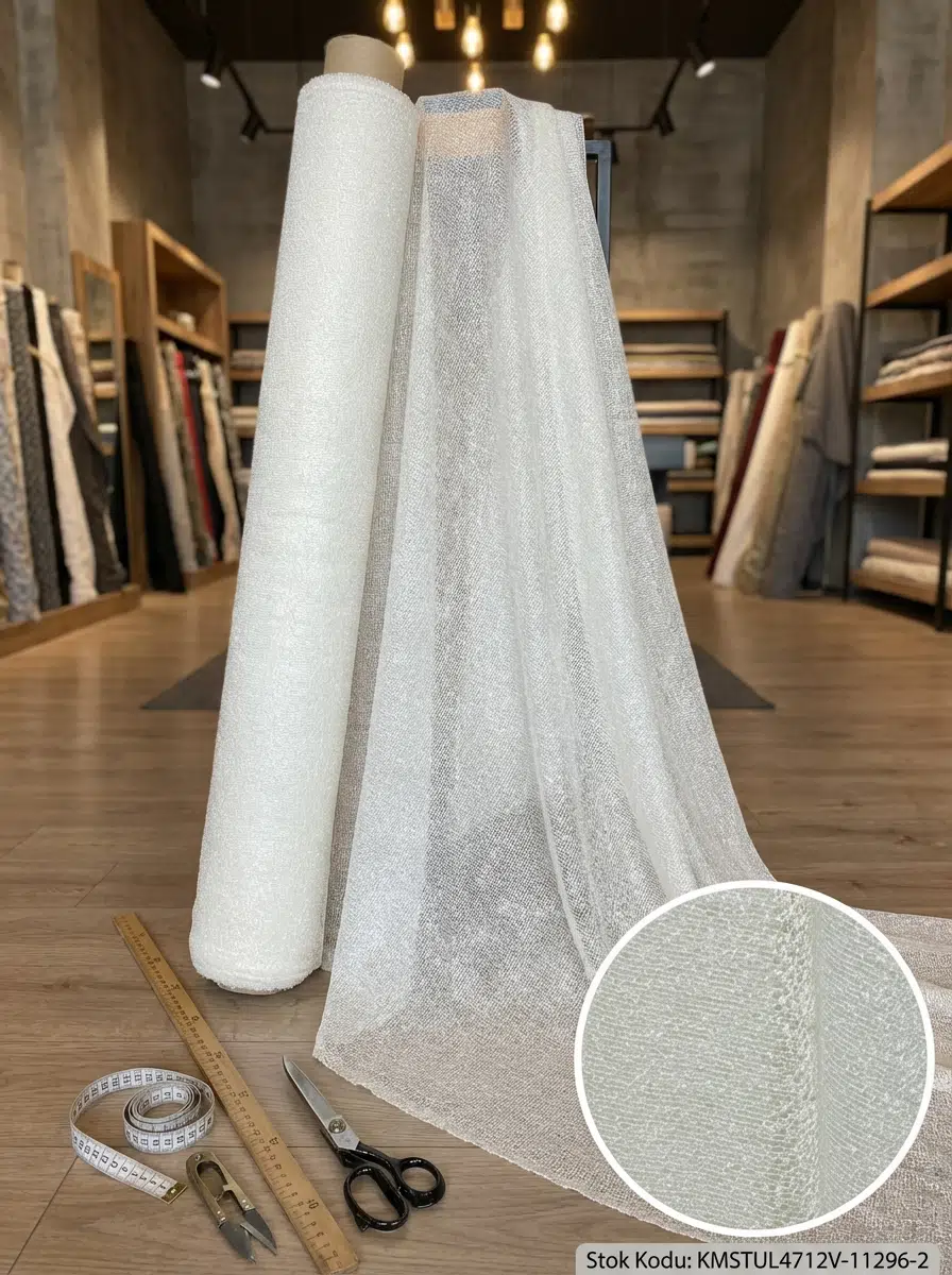 Raşel Şantuk Görünümlü Tül Perdelik Kumaş 100en300boy