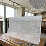 Armül Kare Desenli Tül Perde Kumaşı 100x300 cm