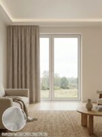 Armül Keten Efektli Hazır Fon Perde 140x260 cm Tek Kanat - Görsel 2