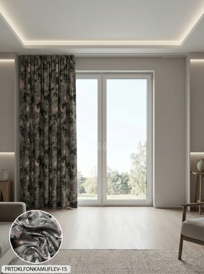 Jakar Dokuma Desenli Hazır Fon Perde 140x260 cm Tek Kanat - Görsel 2