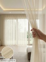 Dekoratif Tül Leno Dokuma Hazır Tül Perde 300x255 cm