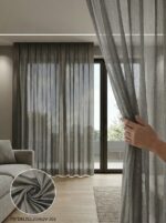 Dekoratif Tül Leno Dokuma Hazır Tül Perde 300x255 cm