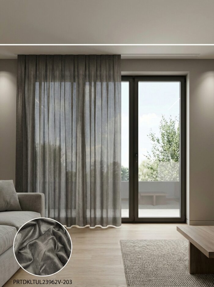 Dekoratif Tül Leno Dokuma Hazır Tül Perde 300x255 cm - Görsel 2