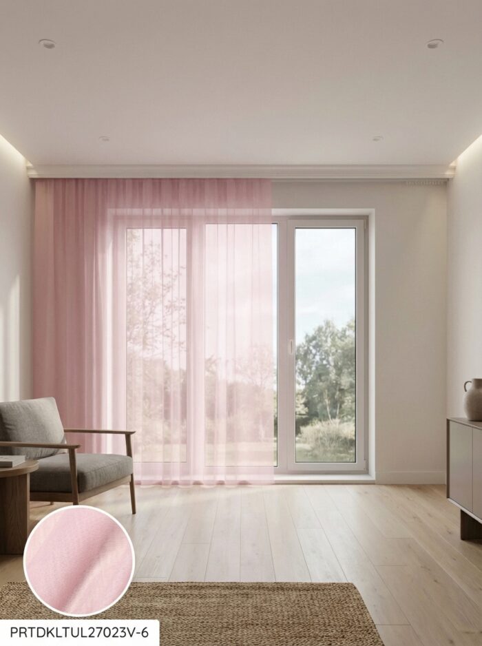 Dekoratif Tül Leno Dokuma Hazır Tül Perde 300x255 cm - Görsel 2