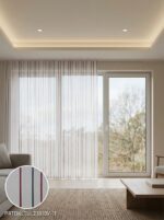 Dekoratif Tül Leno Dokuma Hazır Tül Perde 300x255 cm - Görsel 2