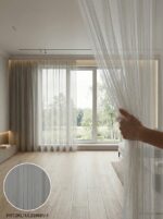 Dekoratif Tül Leno Dokuma Hazır Tül Perde 300x255 cm