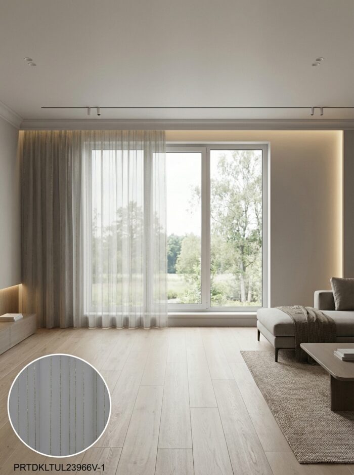 Dekoratif Tül Leno Dokuma Hazır Tül Perde 300x255 cm - Görsel 2