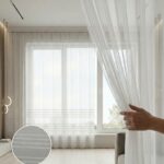 Dekoratif Tül Leno Dokuma Hazır Tül Perde 300x255 cm