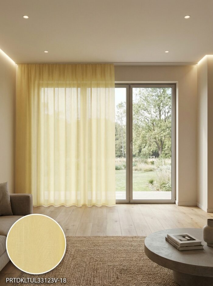Dekoratif Tül Leno Dokuma Hazır Tül Perde 300x255 cm - Görsel 2