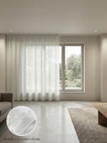 Dekoratif Tül Leno Dokuma Hazır Tül Perde 300x255 cm - Görsel 2