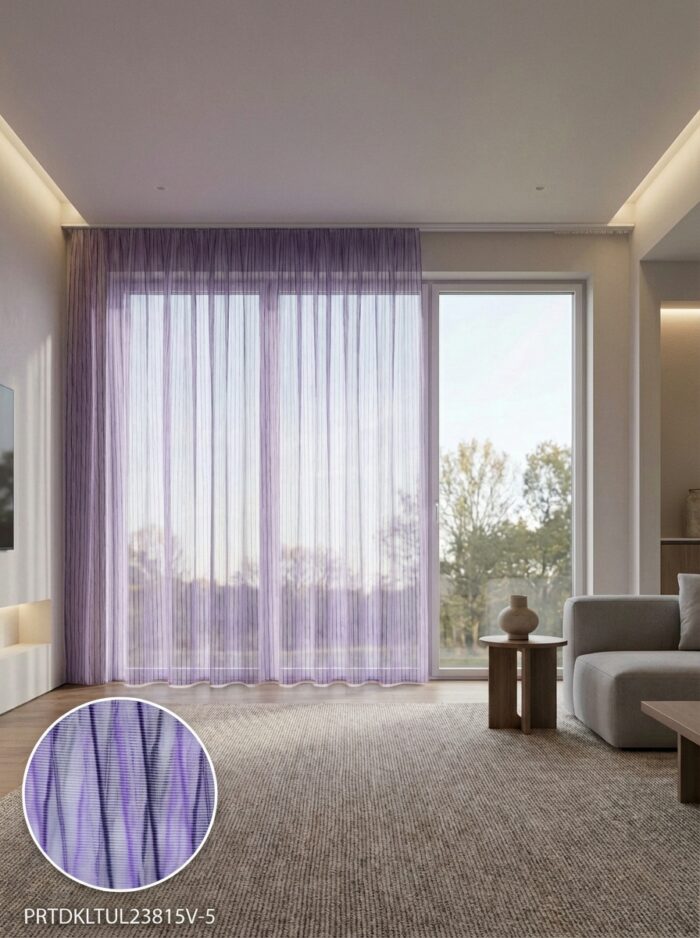 Dekoratif Tül Leno Dokuma Hazır Tül Perde 300x255 cm - Görsel 2
