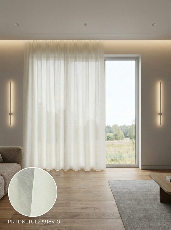 Dekoratif Tül Leno Dokuma Hazır Tül Perde 300x255 cm - Görsel 2