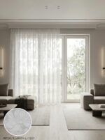 Raşel Dokuma Jakar Desenli Hazır Tül Perde 300x255 cm - Görsel 2