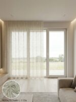 Raşel Dokuma Jakar Desenli Hazır Tül Perde 300x255 cm - Görsel 2