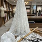 Raşel Jakar Desenli Tül Perde Kumaşı 100x300 cm
